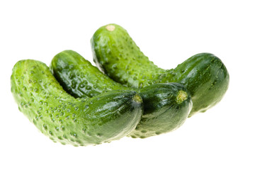 Cucumbers isolated on white background