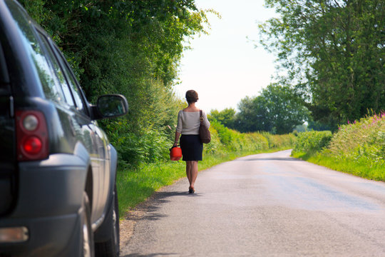 Woman Whos Vehicle Has Broken Down.