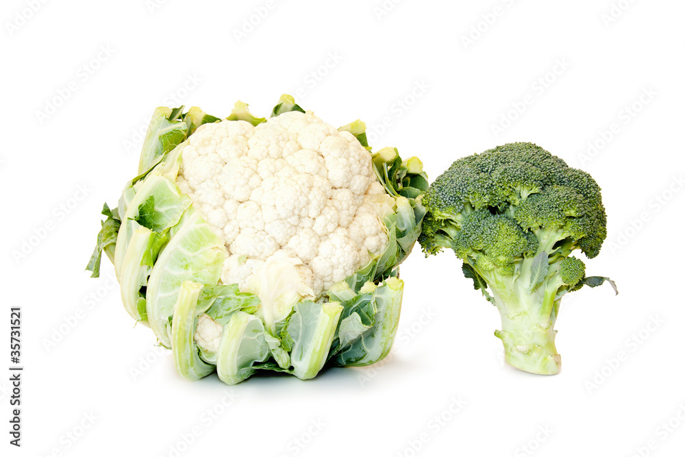 Canvas Prints cauliflower isolated on white background - Canvas Prints