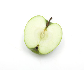 half of green apple