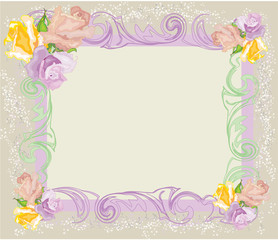 Fototapeta na wymiar Floral frame