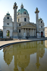 Fototapeta na wymiar L'église Saint-Charles à Vienne