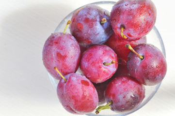 prunes in a glass bowl