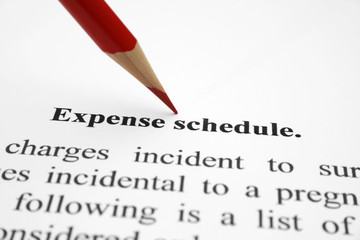 Expense schedule