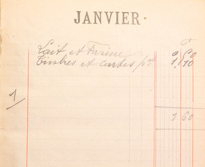 Monthly accounting #1 January