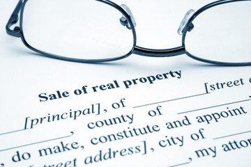 Sale of real property