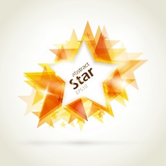 Abstract golden star. EPS10