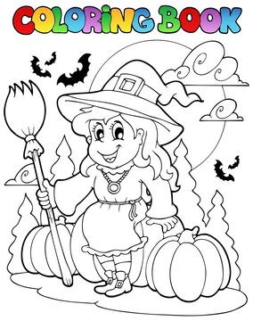 Coloring book Halloween character 4