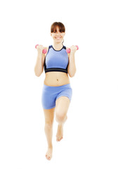 Aerobics fitness woman instructor exercising