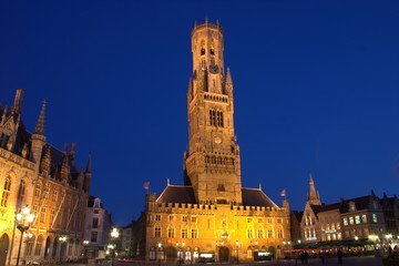 Fototapeta na wymiar Market Place, Brugge, Belgium