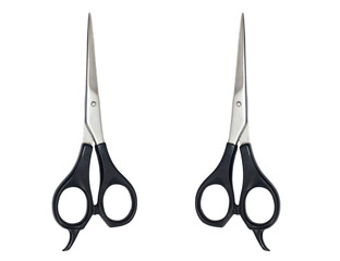 Professional Haircutting Scissors. Studio isolation on white.