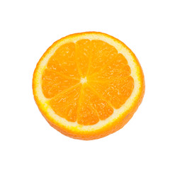 Slice of orange. isolated on white.