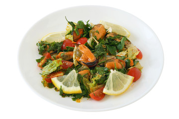 salad with mussels