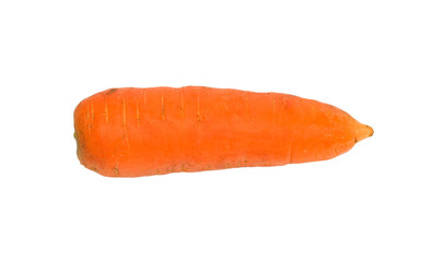 Ripe carrots isolated on a white background