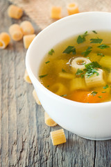 Vegetable soup with pasta