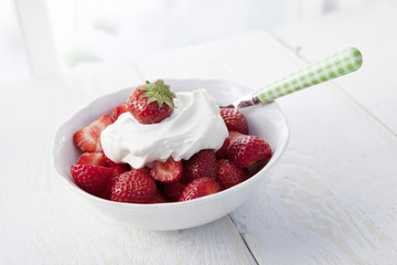 Erdbeeren mit Sahne