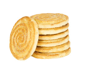 Round cracker stack, isolated