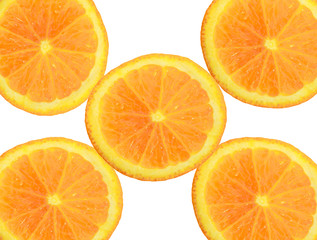Slice of orange. isolated on white.
