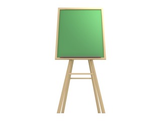 Green chalkboard with wooden frame