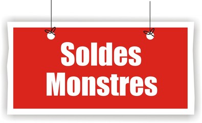 panneau soldes monstres