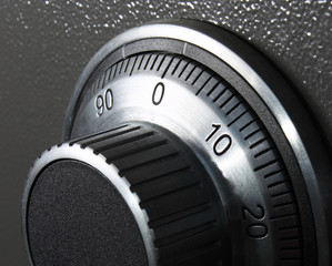 close up safe lock