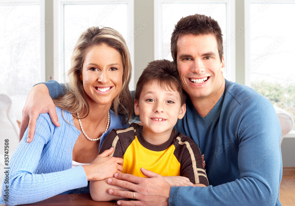 Canvas Prints happy family.