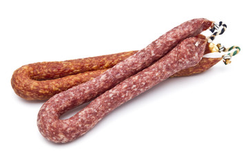 Italian salami sausages