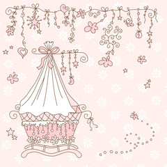 Baby arrival announcement card