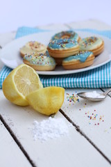 Donuts and  lemon