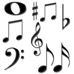 Music notes symbols