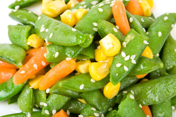 Salad with a string bean