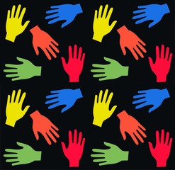 seamless hand pattern