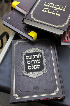 Jewish holy books for praying.