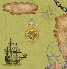 Pirate map illustration