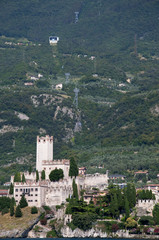 Fototapeta na wymiar Scalieri Zamek w Malcesine nad jeziorem Garda na północy Włoch