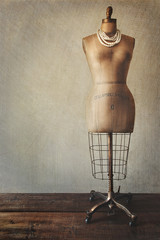 Antique dress form with vintage look
