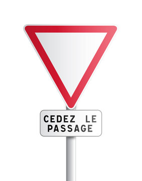 Panneau - cedez le passage