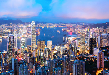 Obraz premium Hong Kong at night