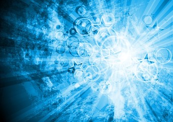 Colorful blue design