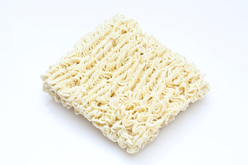 Instant noodles isolated on white background
