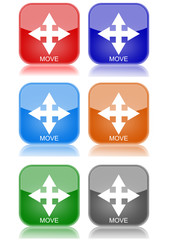 Move arrow  "6 buttons of different colors"
