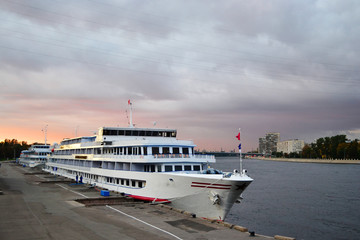 Autumn sunset in Saint-Petersburg