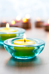 Close-up of candles