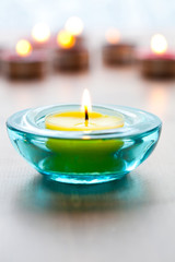 Close-up of candles