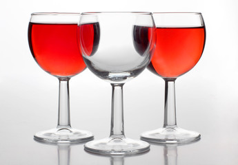 Red wine in glass