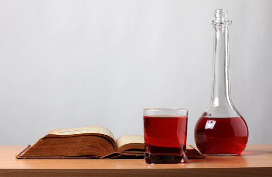 Book and bottle glass