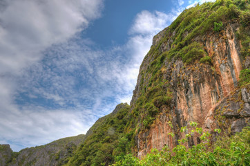Hills in Phuket island in Thailand before tropical rain