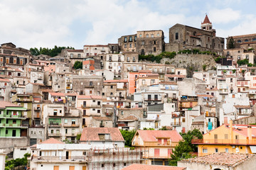 dense houses in sicilian town Castiglione di Sicilia