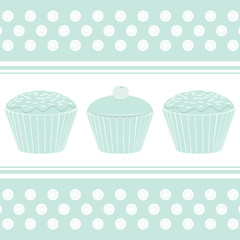 blue cupcake background