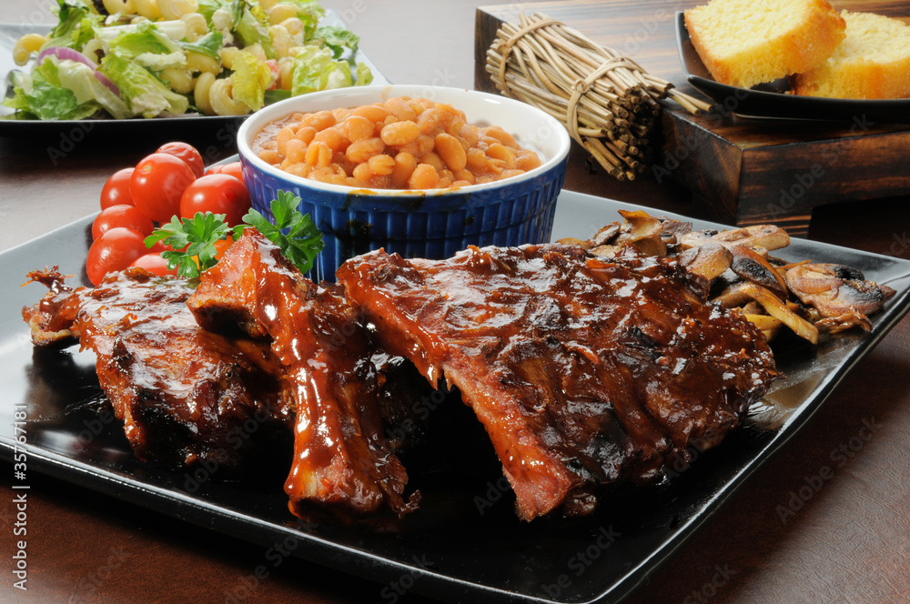 Canvas Prints Barbecue Ribs